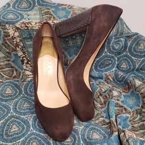 Cole Haan Nike Air brown 3.5" faux snakeskin heel
